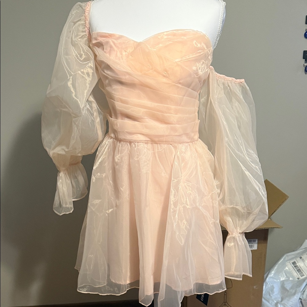 Elegant Pink Off-Shoulder Dress